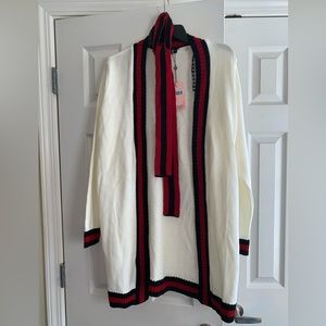 Belted Stripe Cricket Cardigan